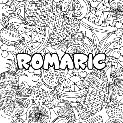 Coloración del nombre ROMARIC - decorado mandala de frutas