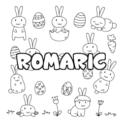 Coloración del nombre ROMARIC - decorado Pascua