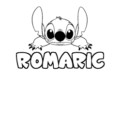 Coloración del nombre ROMARIC - decorado Stitch