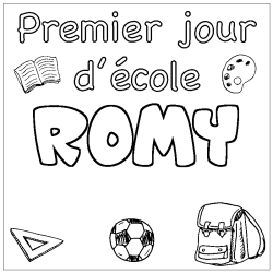 Coloración del nombre ROMY - decorado primer día de escuela