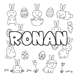 Coloración del nombre RONAN - decorado Pascua