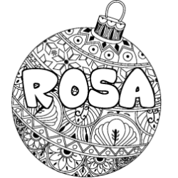 Coloración del nombre ROSA - decorado bola de Navidad