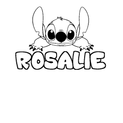 Coloración del nombre ROSALIE - decorado Stitch