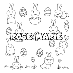 Coloración del nombre ROSE-MARIE - decorado Pascua