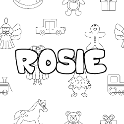 Coloración del nombre ROSIE - decorado juguetes