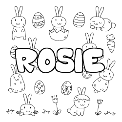 Coloración del nombre ROSIE - decorado Pascua