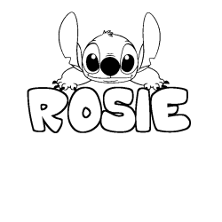 Coloración del nombre ROSIE - decorado Stitch