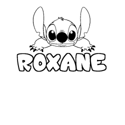 Coloración del nombre ROXANE - decorado Stitch