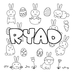 Coloración del nombre RYAD - decorado Pascua