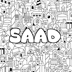 Coloración del nombre SAAD - decorado ciudad