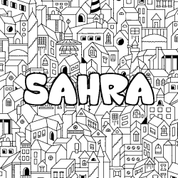 Coloración del nombre SAHRA - decorado ciudad