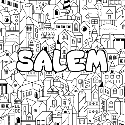 Coloración del nombre SALEM - decorado ciudad