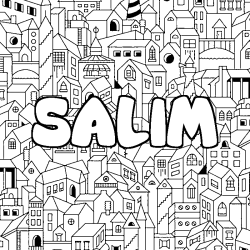 Coloración del nombre SALIM - decorado ciudad