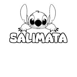 Coloración del nombre SALIMATA - decorado Stitch