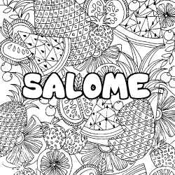 Coloración del nombre SALOME - decorado mandala de frutas