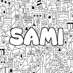 Coloración del nombre SAMI - decorado ciudad