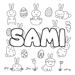 Coloración del nombre SAMI - decorado Pascua