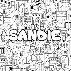 Coloración del nombre SANDIE - decorado ciudad