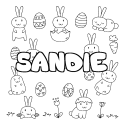 Coloración del nombre SANDIE - decorado Pascua