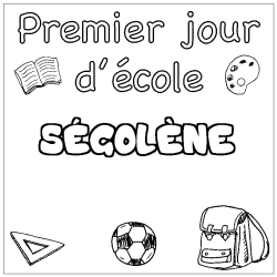 Coloración del nombre SÉGOLÈNE - decorado primer día de escuela