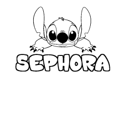 Coloración del nombre SEPHORA - decorado Stitch