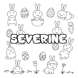 Coloración del nombre SEVERINE - decorado Pascua