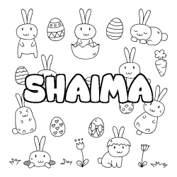 Coloración del nombre SHAIMA - decorado Pascua