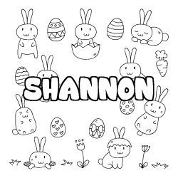 Coloración del nombre SHANNON - decorado Pascua