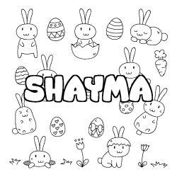 Coloración del nombre SHAYMA - decorado Pascua