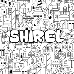 Coloración del nombre SHIREL - decorado ciudad