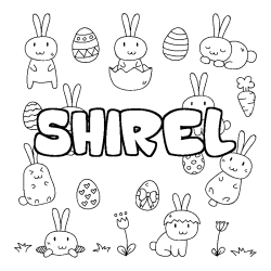 Coloración del nombre SHIREL - decorado Pascua