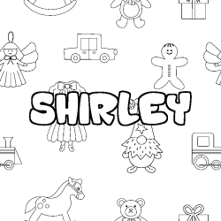 Coloración del nombre SHIRLEY - decorado juguetes