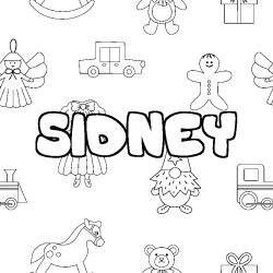 Coloración del nombre SIDNEY - decorado juguetes