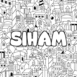 Coloración del nombre SIHAM - decorado ciudad