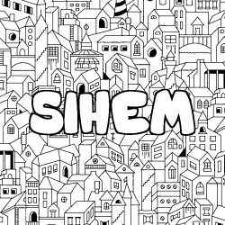 Coloración del nombre SIHEM - decorado ciudad