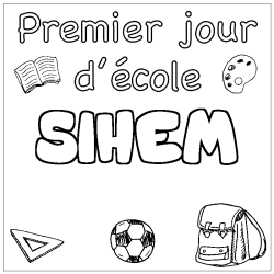 Coloración del nombre SIHEM - decorado primer día de escuela