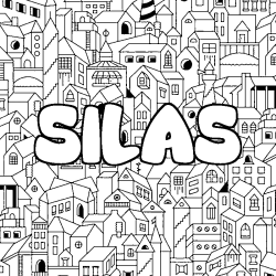 Coloración del nombre SILAS - decorado ciudad