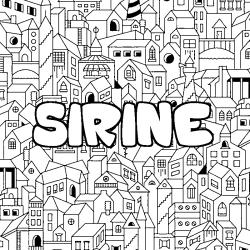 Coloración del nombre SIRINE - decorado ciudad