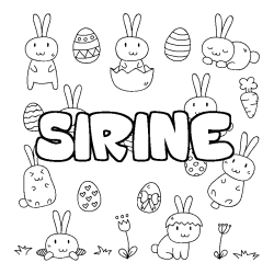 Coloración del nombre SIRINE - decorado Pascua