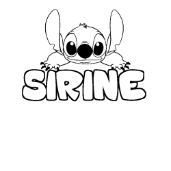 Coloración del nombre SIRINE - decorado Stitch