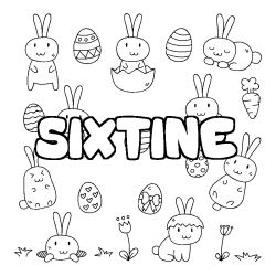 Coloración del nombre SIXTINE - decorado Pascua