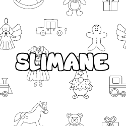 Coloración del nombre SLIMANE - decorado juguetes