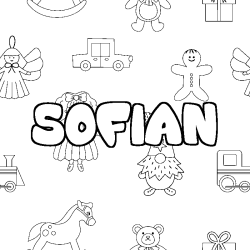 Coloración del nombre SOFIAN - decorado juguetes