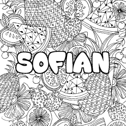 Coloración del nombre SOFIAN - decorado mandala de frutas