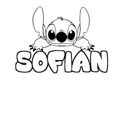 Coloración del nombre SOFIAN - decorado Stitch