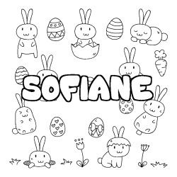 Coloración del nombre SOFIANE - decorado Pascua