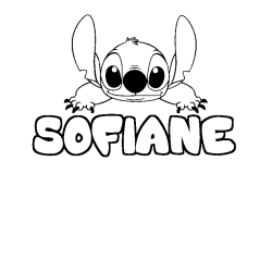 Coloración del nombre SOFIANE - decorado Stitch