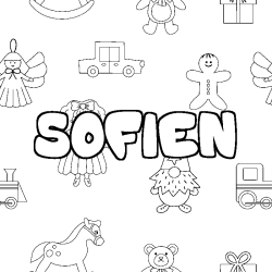 Coloración del nombre SOFIEN - decorado juguetes