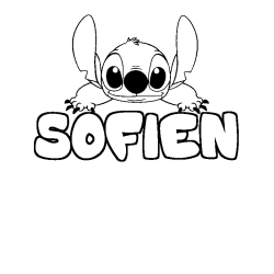 Coloración del nombre SOFIEN - decorado Stitch