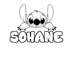 Coloración del nombre SOHANE - decorado Stitch